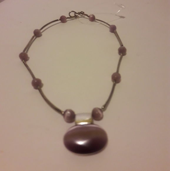 Tiger Eye Violet Necklace - Picture 2 of 2